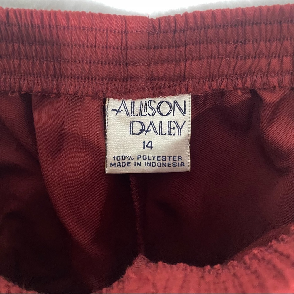 NEW Allison Daley Wine Red Pull on Pants Size 14 Comfort Waist Corpcore - Picture 4 of 10